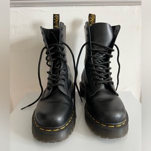 Dr Doc Martens 1490 Bex Smooth Leather Lace Up Boots US Men 6 Women 7